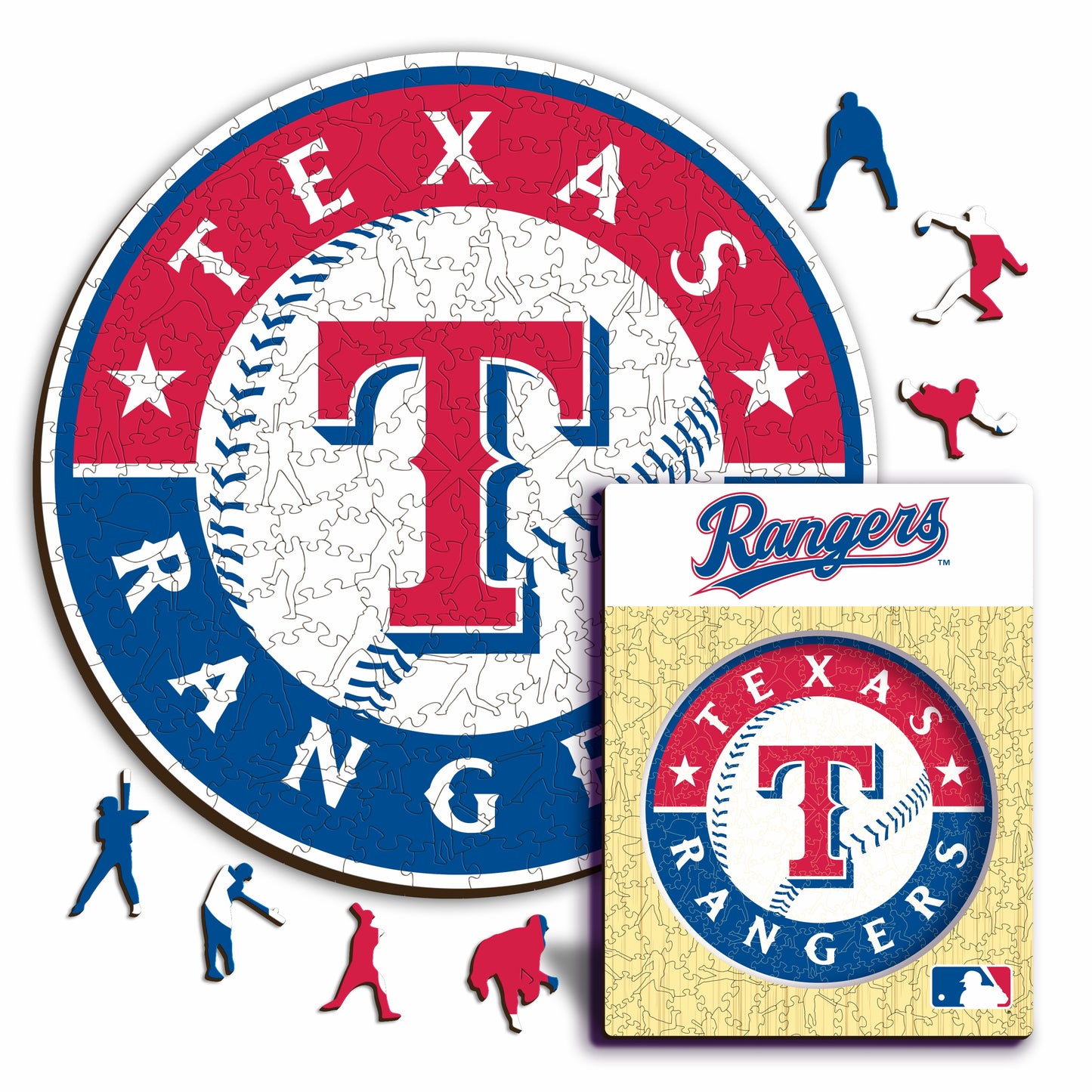 Texas Rangers™ - Quebra-cabeça de madeira 