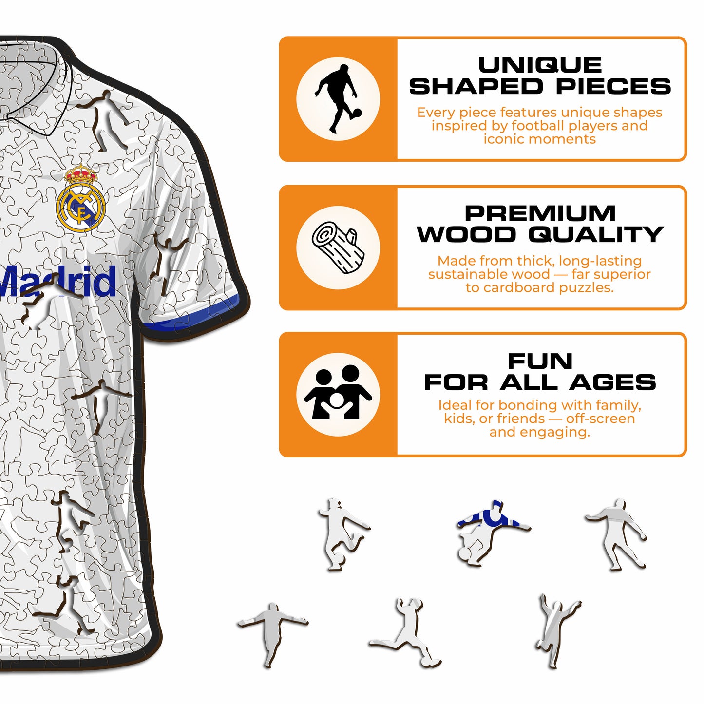 Camisa Real Madrid CF® - Quebra-cabeça de madeira 