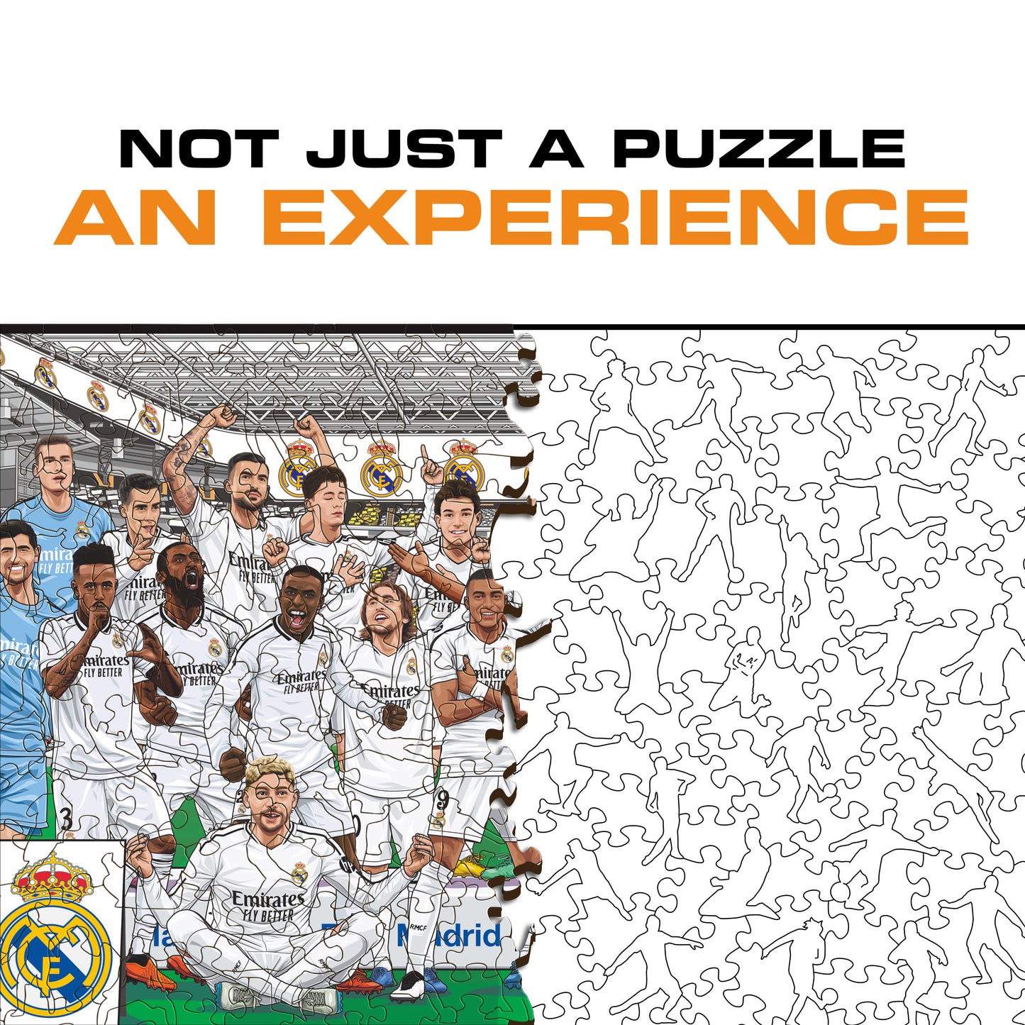 Equipe Real Madrid CF® 2024/25 - Quebra-cabeça de madeira 