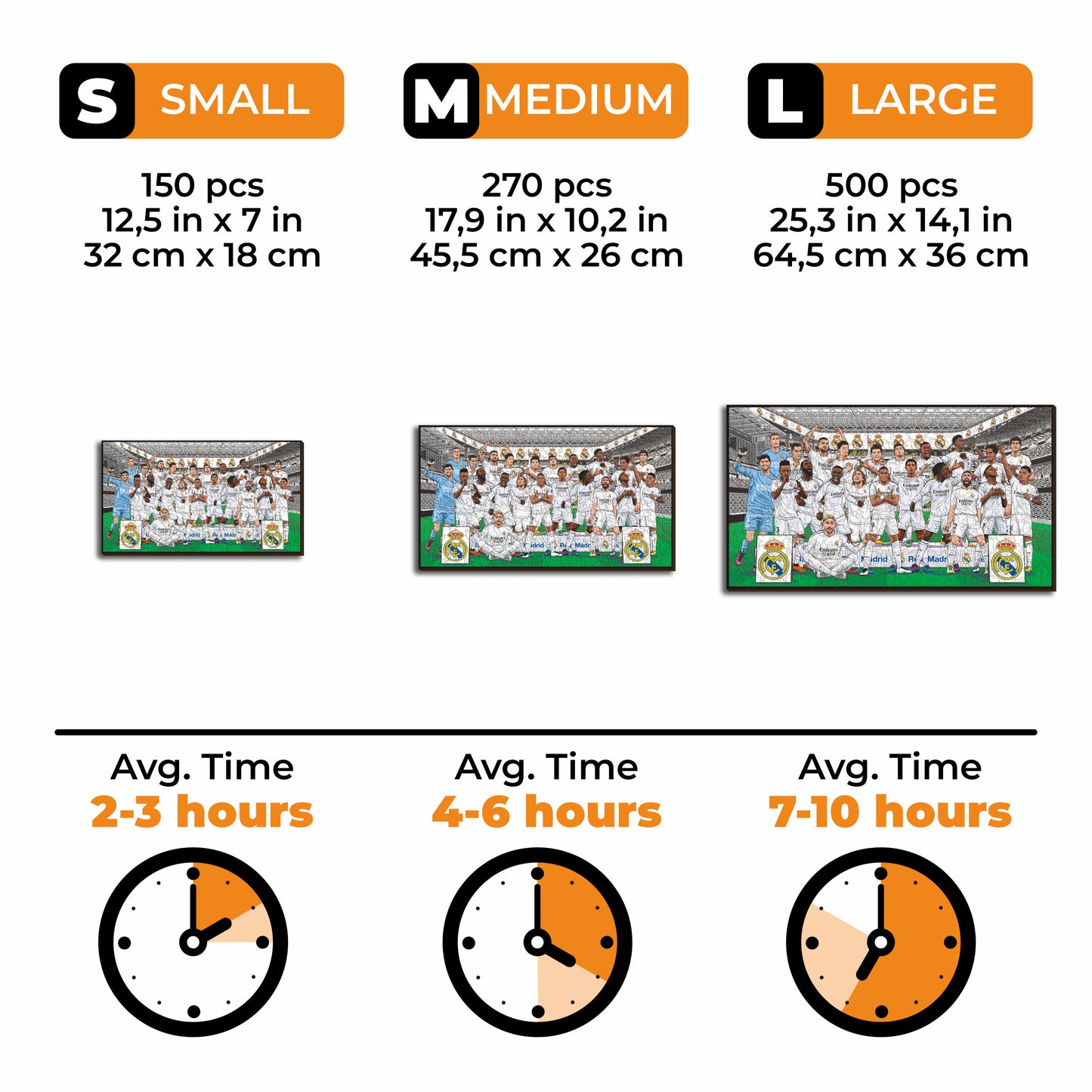 Equipe Real Madrid CF® 2024/25 - Quebra-cabeça de madeira 