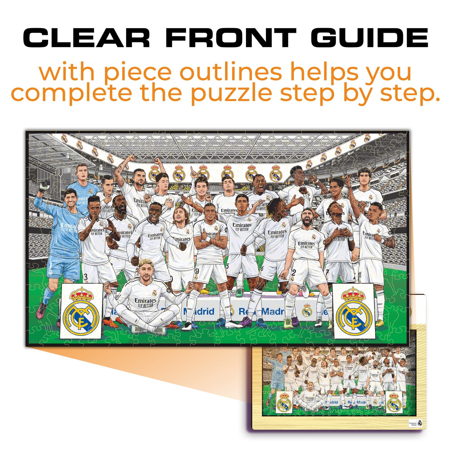 Equipe Real Madrid CF® 2024/25 - Quebra-cabeça de madeira 