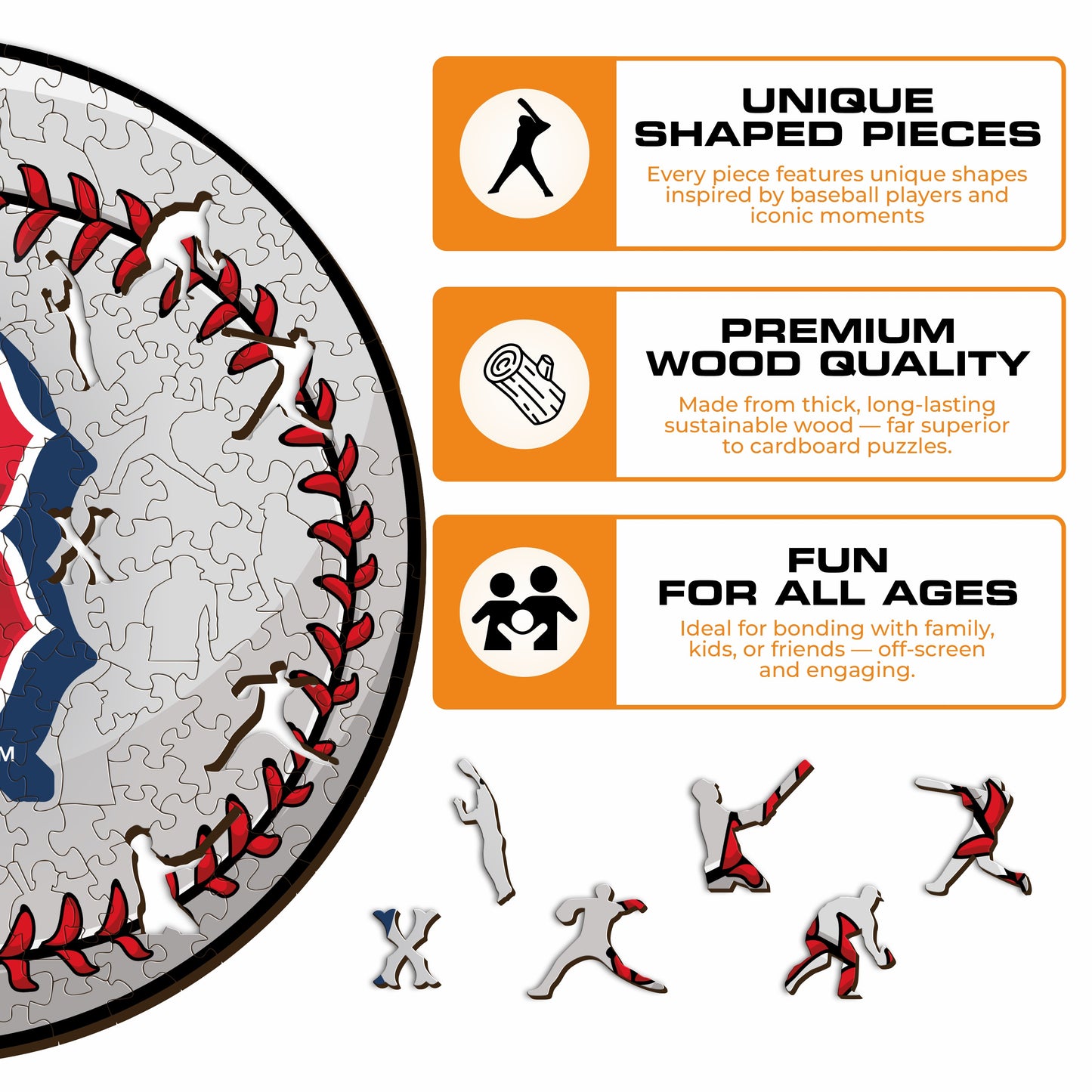 Boston Red Sox™ - Quebra-cabeça de madeira 