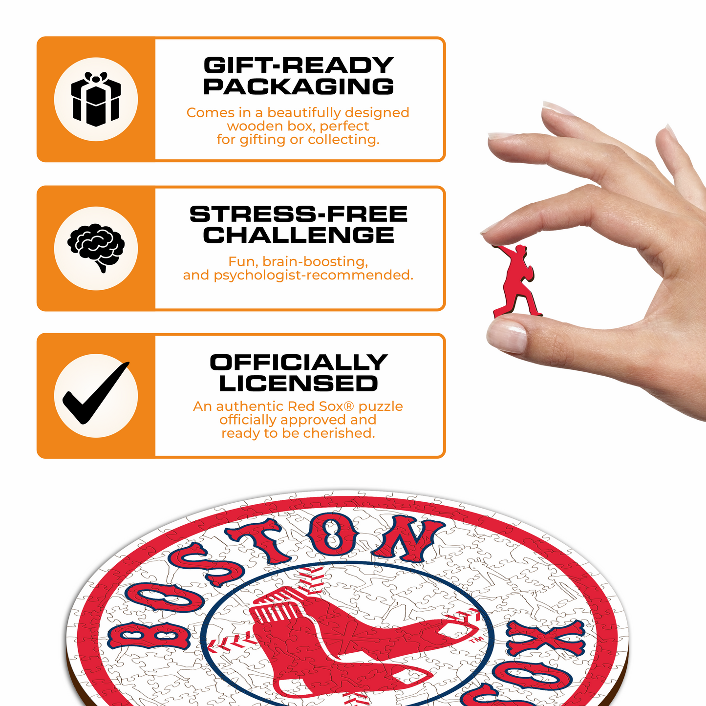 Boston Red Sox™ - Quebra-cabeça de madeira 