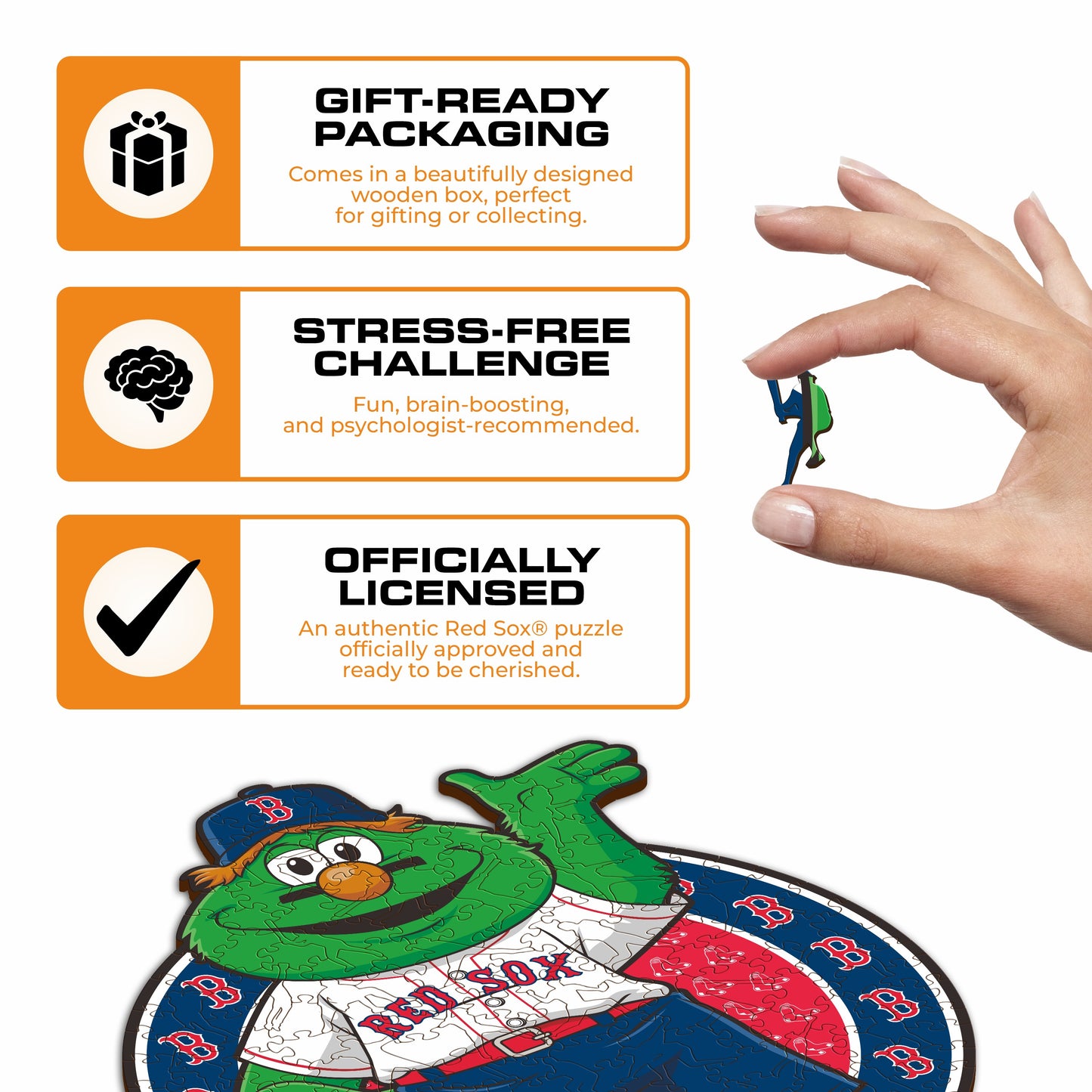 Mascote do Boston Red Sox™ - Quebra-cabeça de madeira 