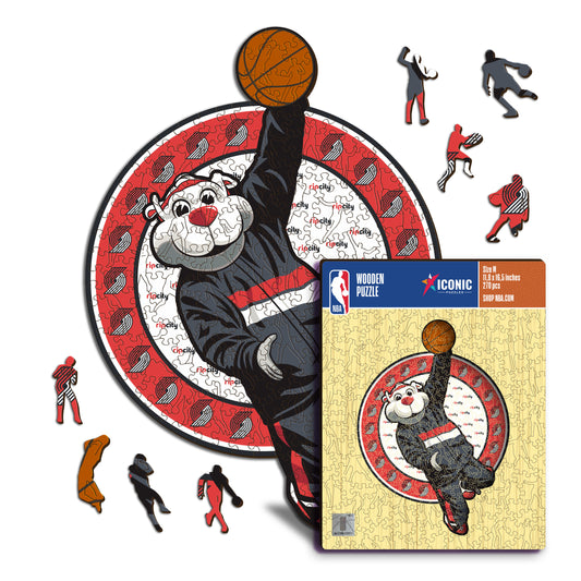 Portland Trail Blazers™ Mascot - Wooden Puzzle