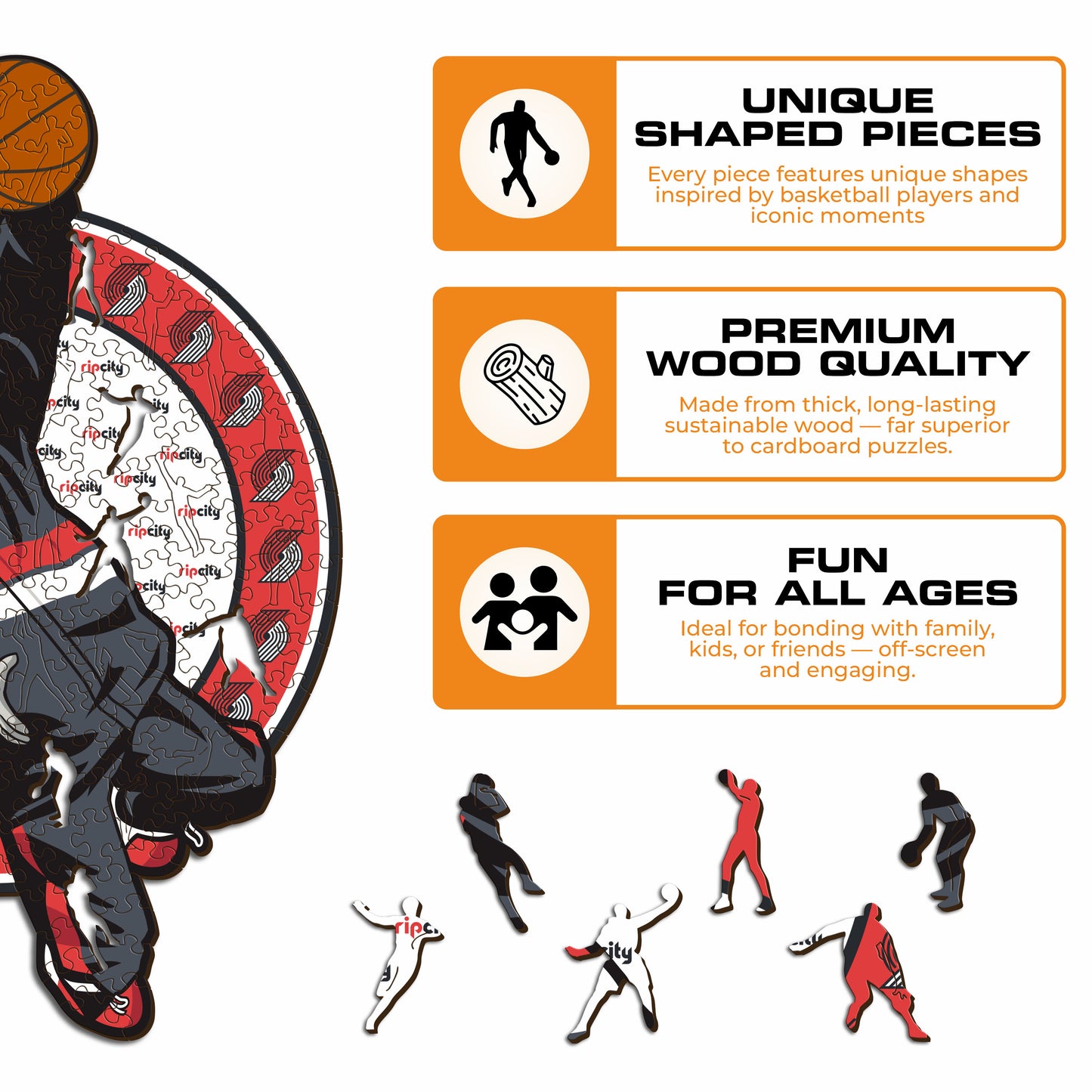 Portland Trail Blazers™ Mascot - Wooden Puzzle