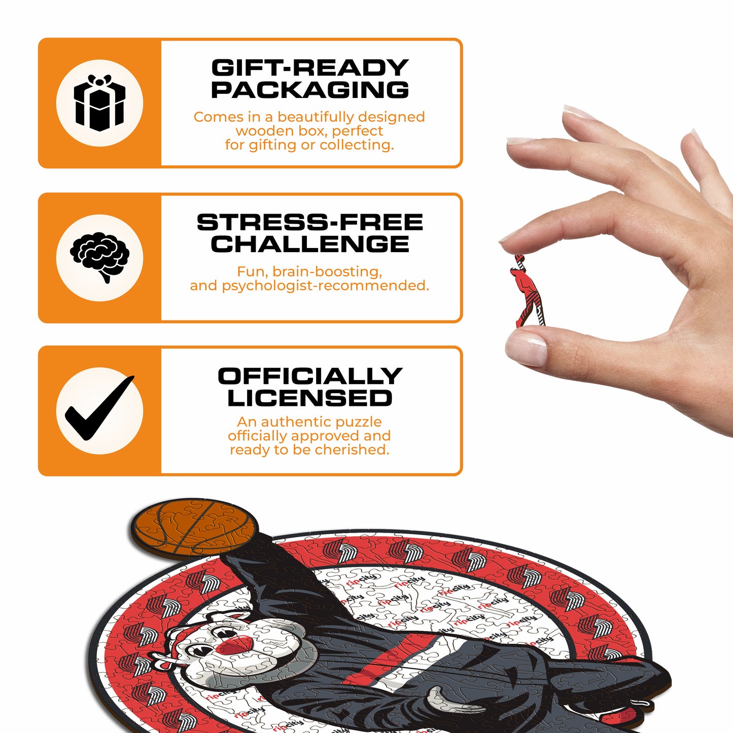 Portland Trail Blazers™ Mascot - Wooden Puzzle
