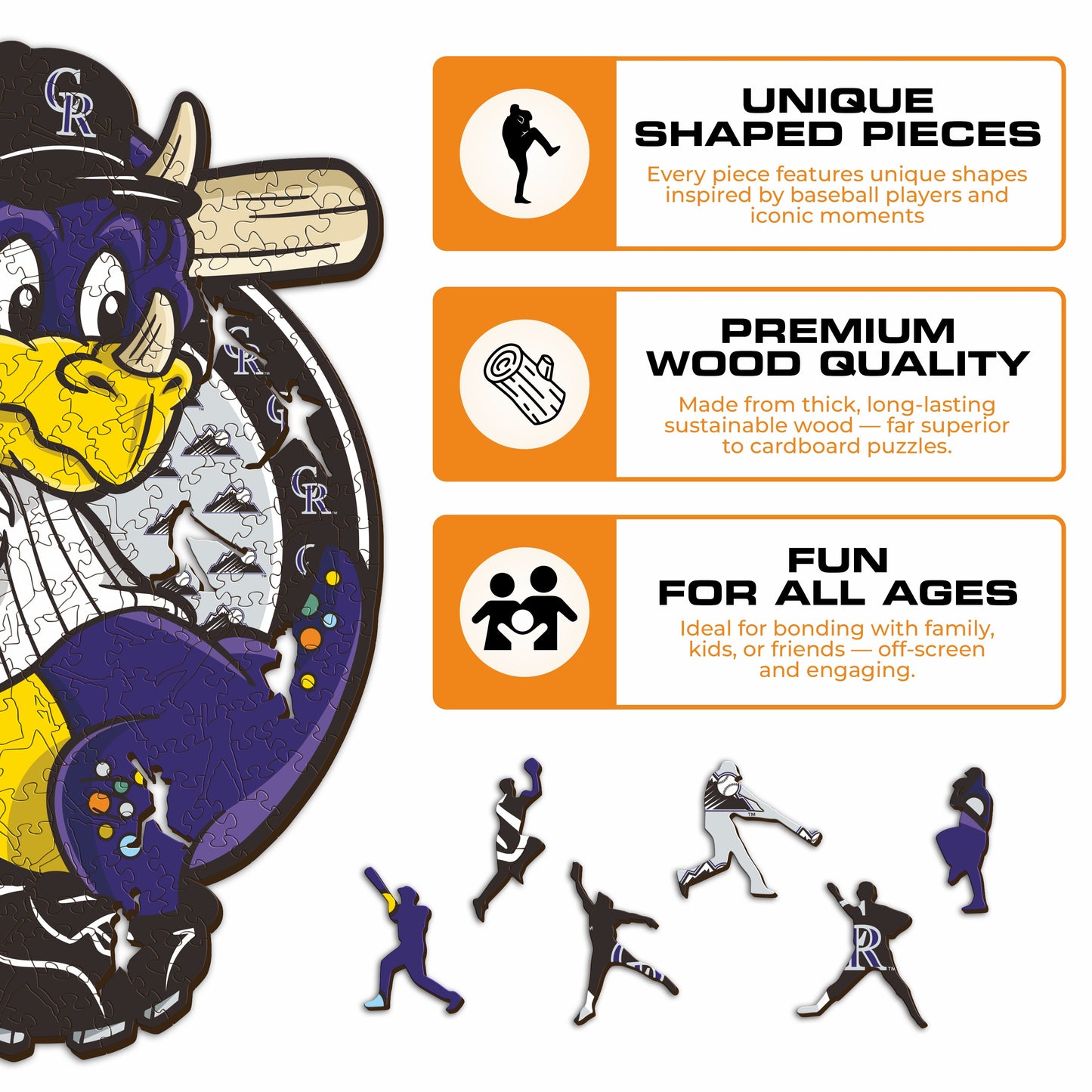 Colorado Rockies™ Mascot - Wooden Puzzle