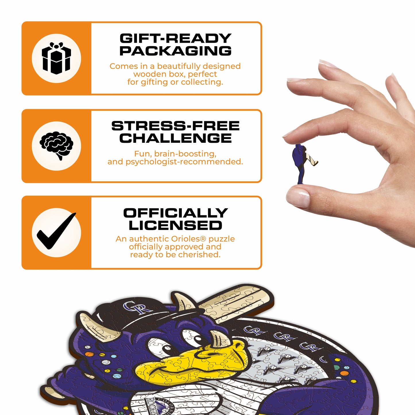 Colorado Rockies™ Mascot - Wooden Puzzle