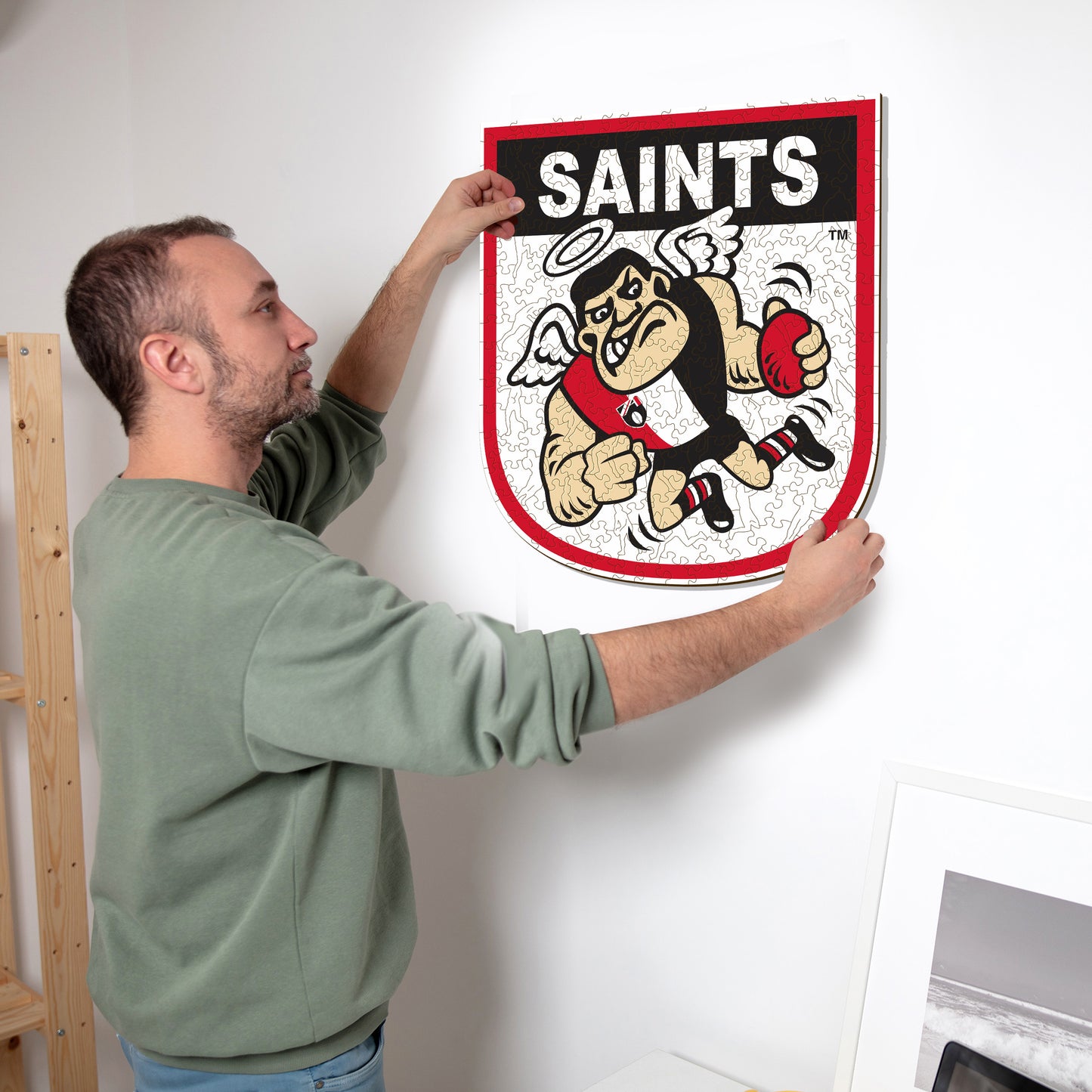 St Kilda FC Retro Mascot - Wooden Puzzle