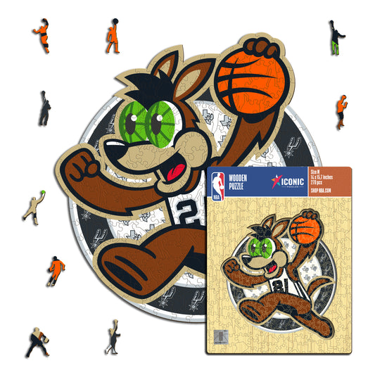 San Antonio Spurs™ Mascot - Wooden Puzzle