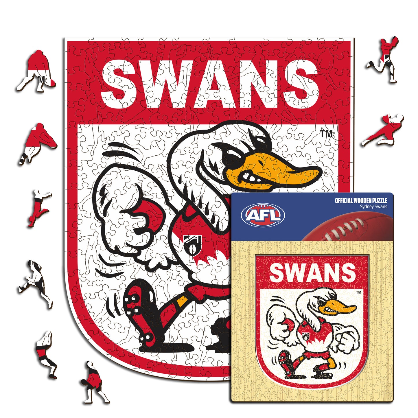 Sydney Swans Retro Mascot - Wooden Puzzle