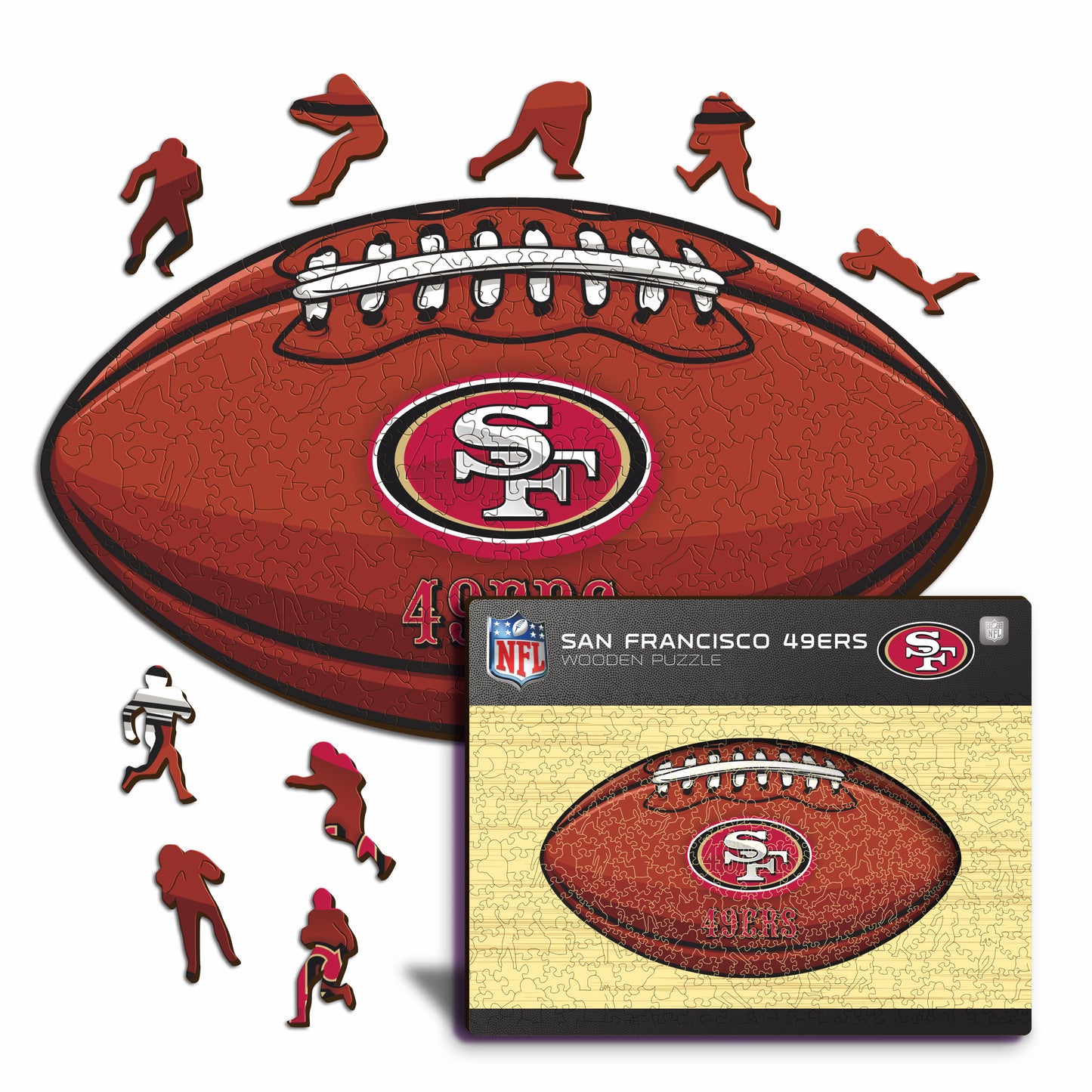 San Francisco 49ers™ Futebol Americano - Quebra-cabeça de Madeira 