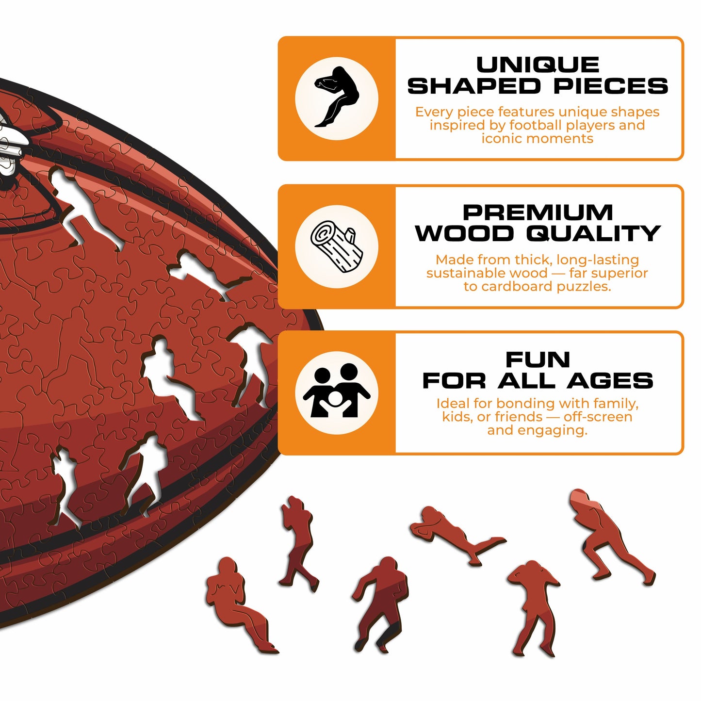 San Francisco 49ers™ Football - Wooden Puzzle