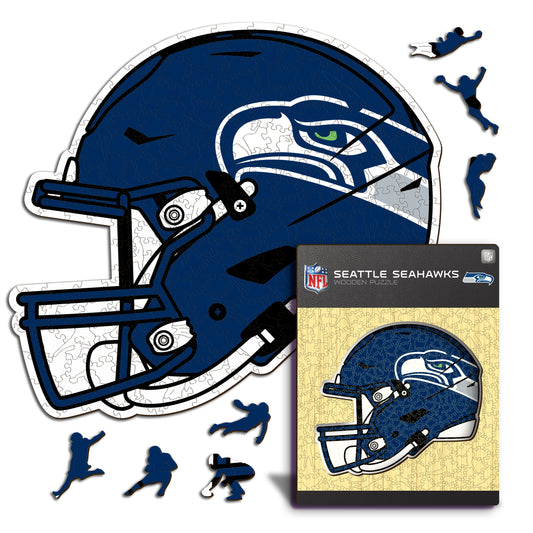Seattle Seahawks™ Helmet - Wooden Puzzle
