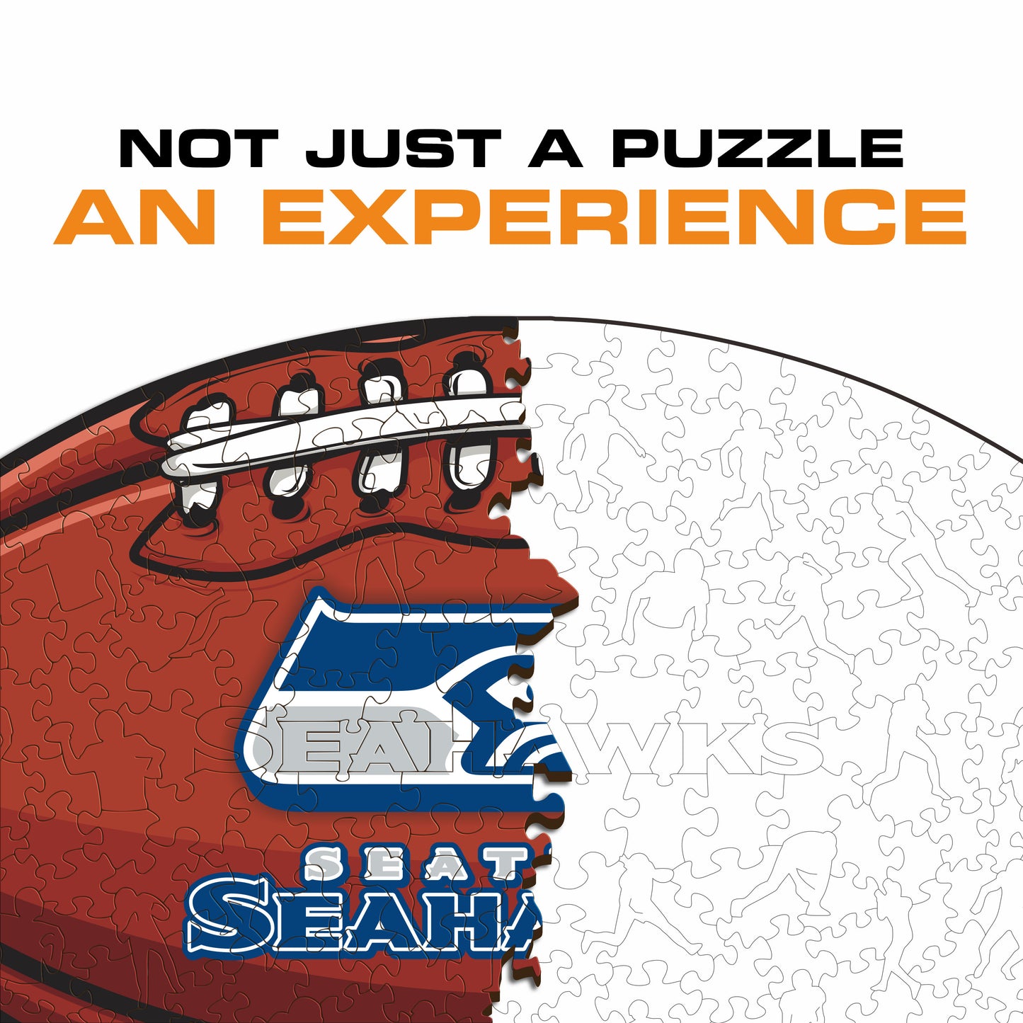 Seattle Seahawks™ Futebol Americano - Quebra-cabeça de Madeira 