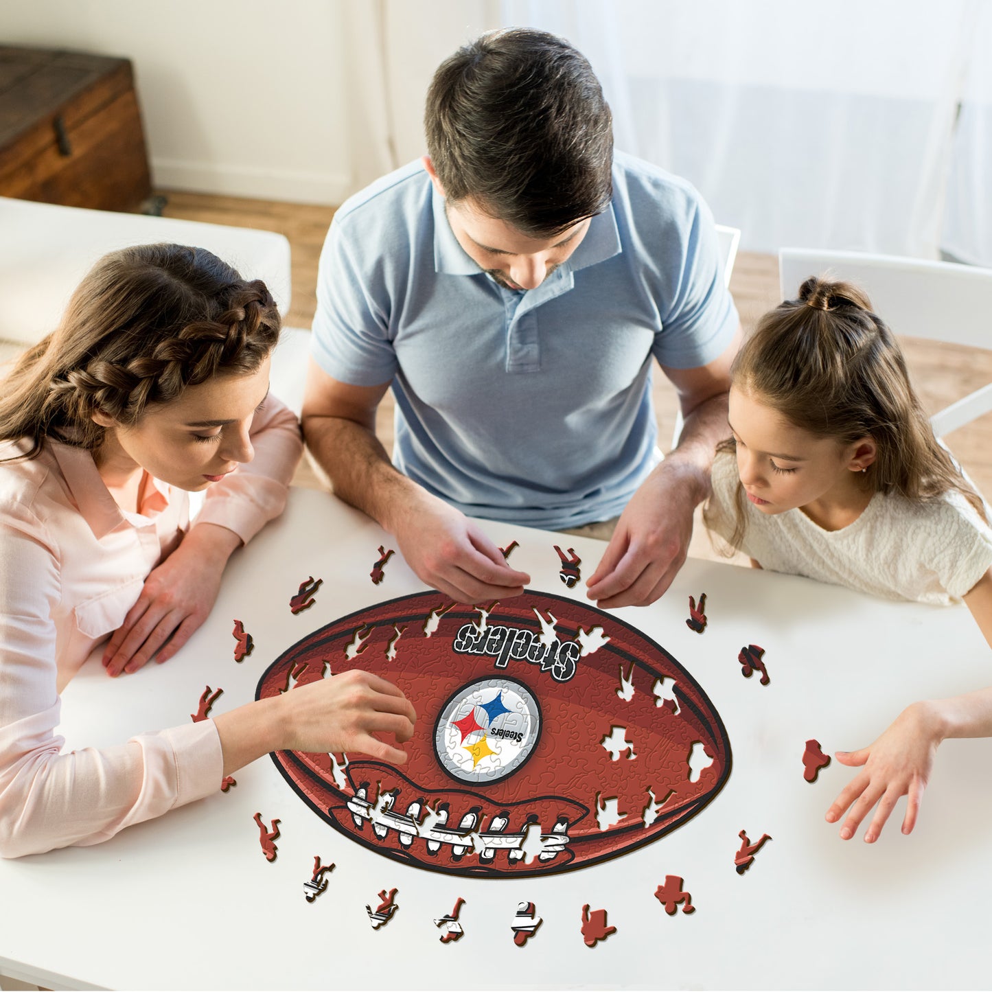 Futebol americano do Pittsburgh Steelers™ - Quebra-cabeça de madeira 