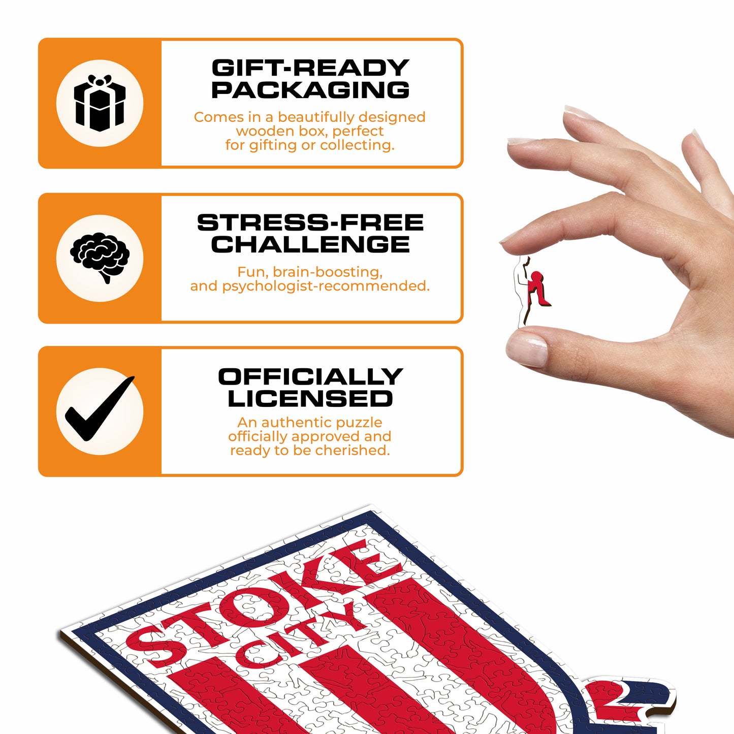 Stoke City FC® Logo - Wooden Puzzle
