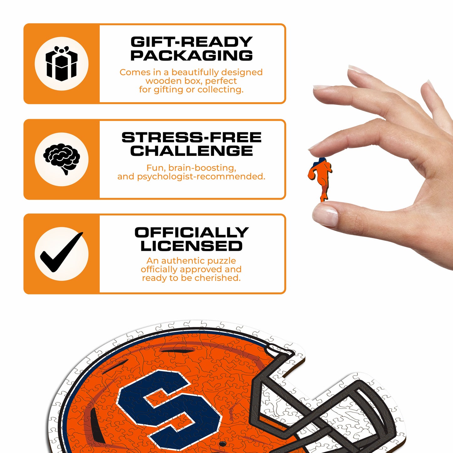 Syracuse University Helmet - Wooden Puzzle