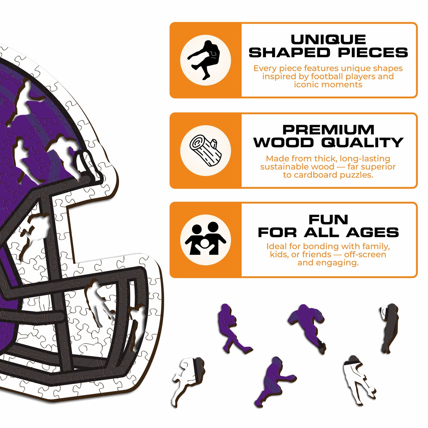 Texas Christian University Helmet - Wooden Puzzle