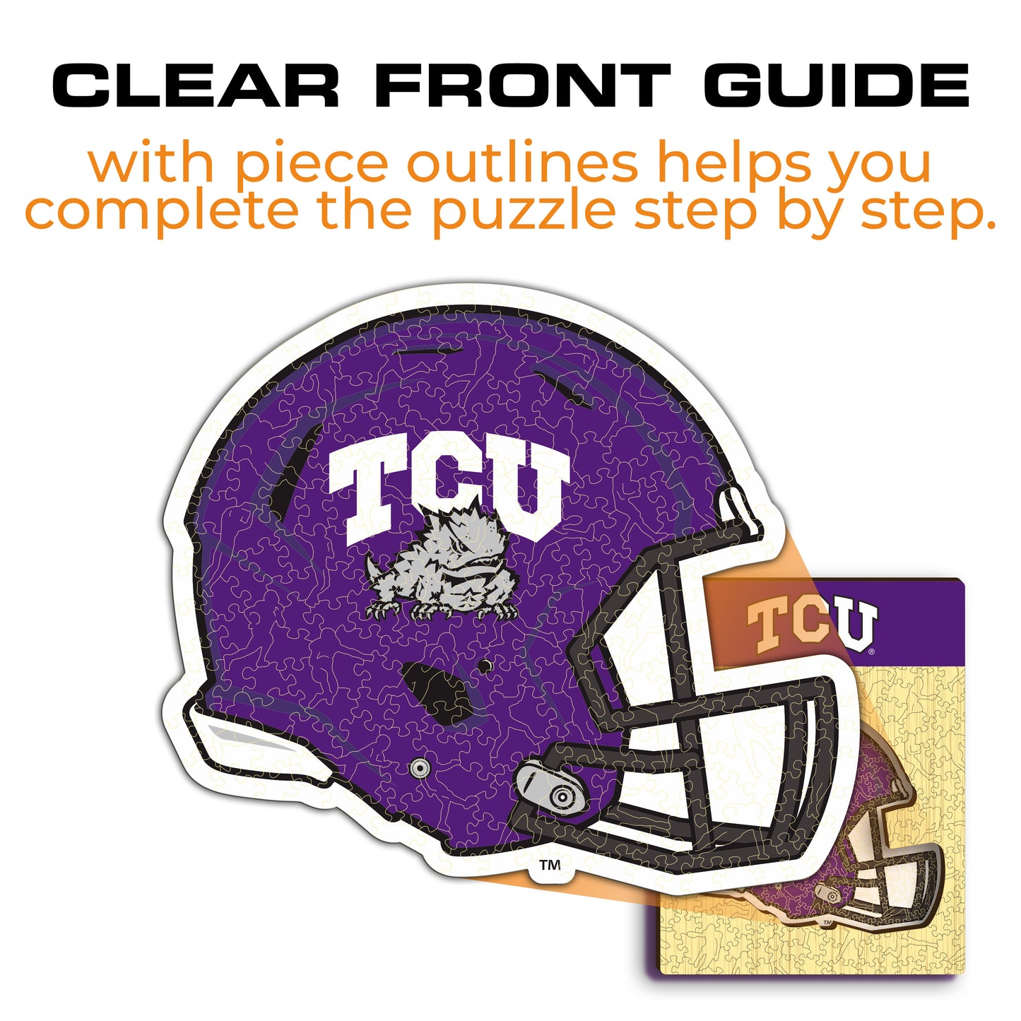 Texas Christian University Helmet - Wooden Puzzle