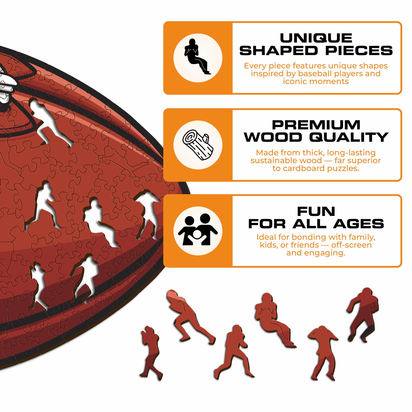 Houston Texans™ Football - Wooden Puzzle