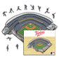 Pacote com 3 unidades de beisebol Minnesota Twins™ + logotipo principal + mascote 