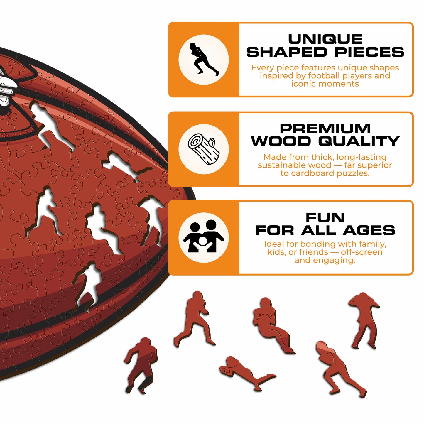 Tampa Bay Buccaneers™ Football - Wooden Puzzle