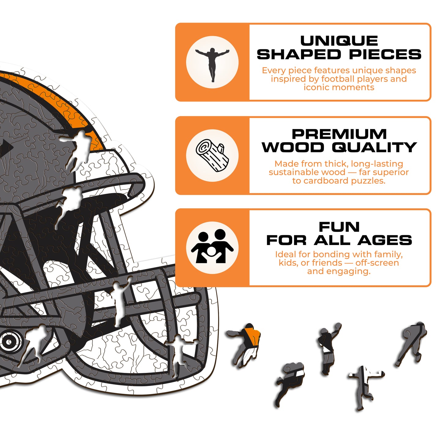 University of Tennessee Helmet - Wooden Puzzle
