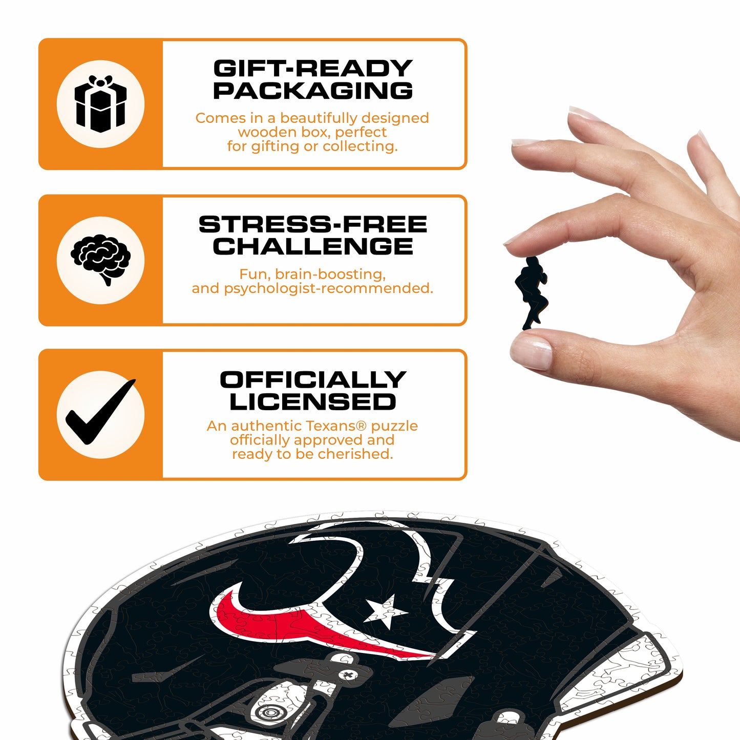Capacete Houston Texans™ - Quebra-cabeça de madeira