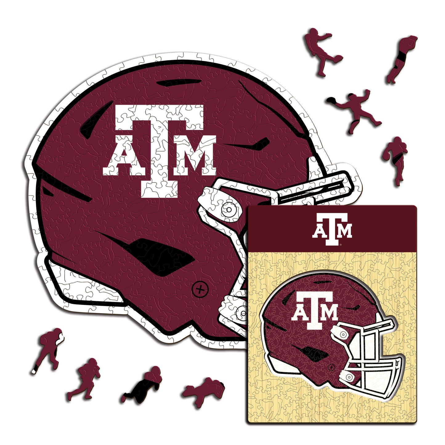 Texas A&M University Helmet - Wooden Puzzle