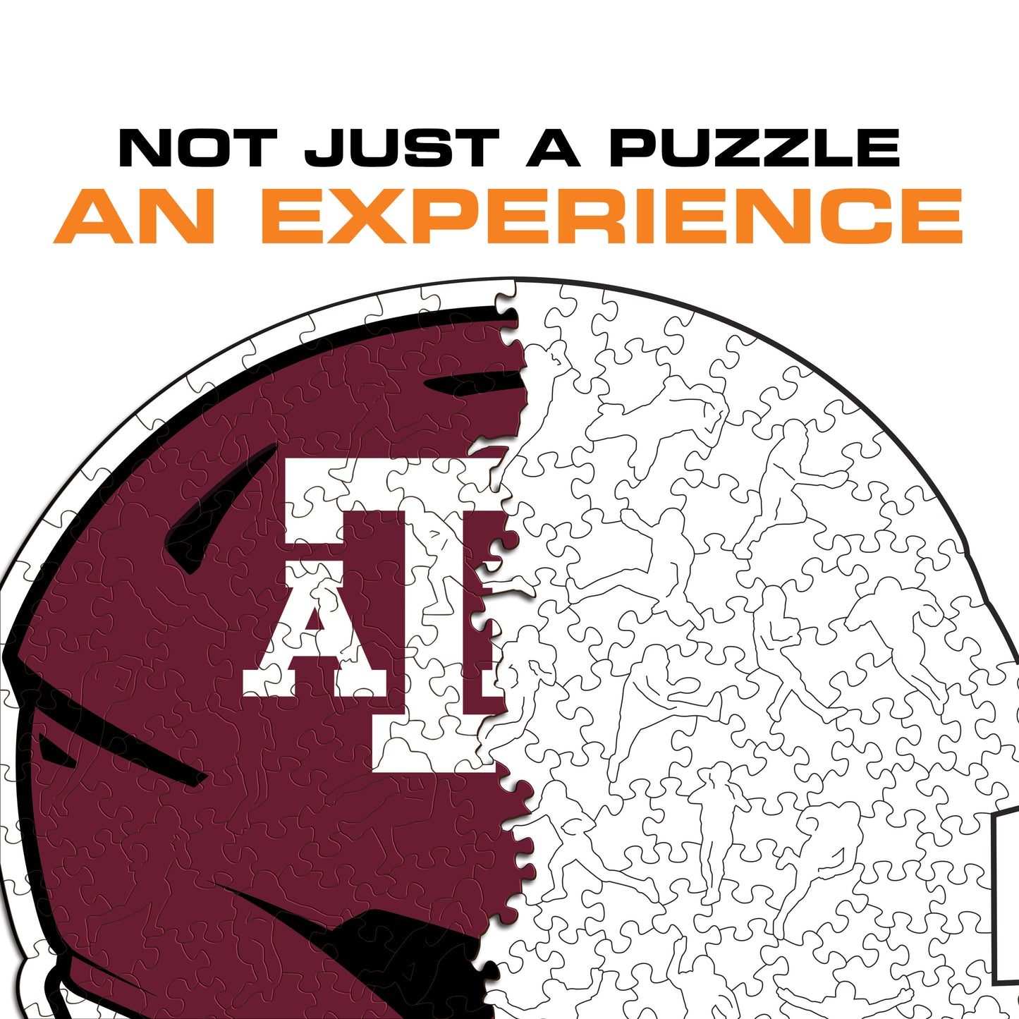 Texas A&M University Helmet - Wooden Puzzle