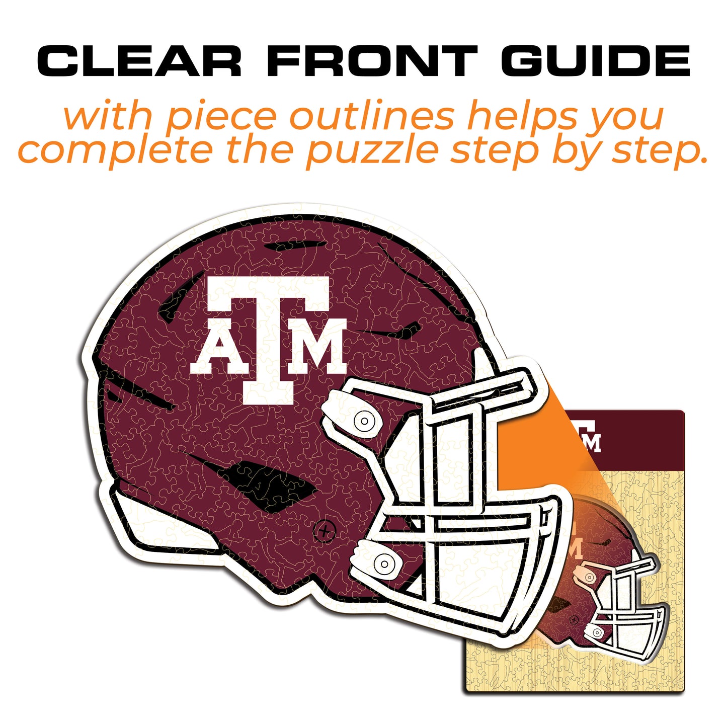 Texas A&M University Helmet - Wooden Puzzle