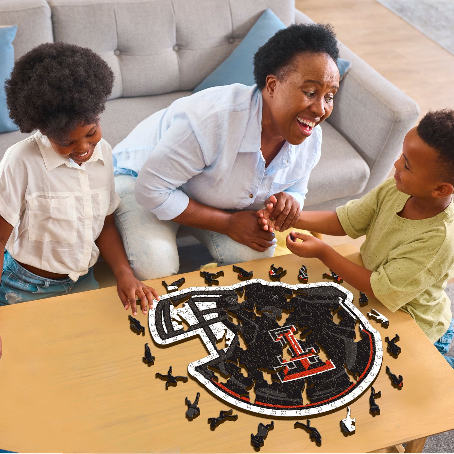 Texas Tech University - Quebra-cabeça de madeira 