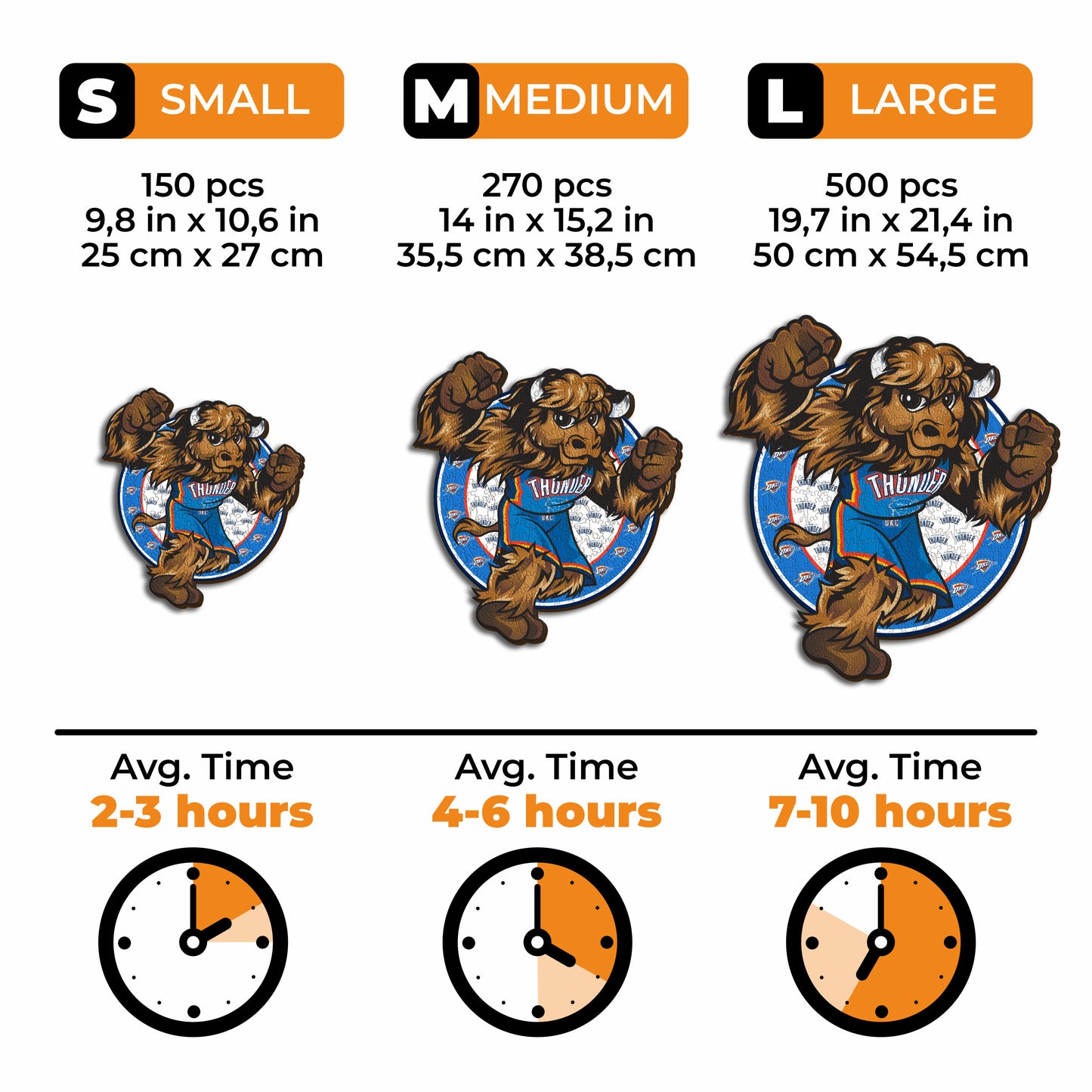 Oklahoma City Thunder™ Mascot - Wooden Puzzle