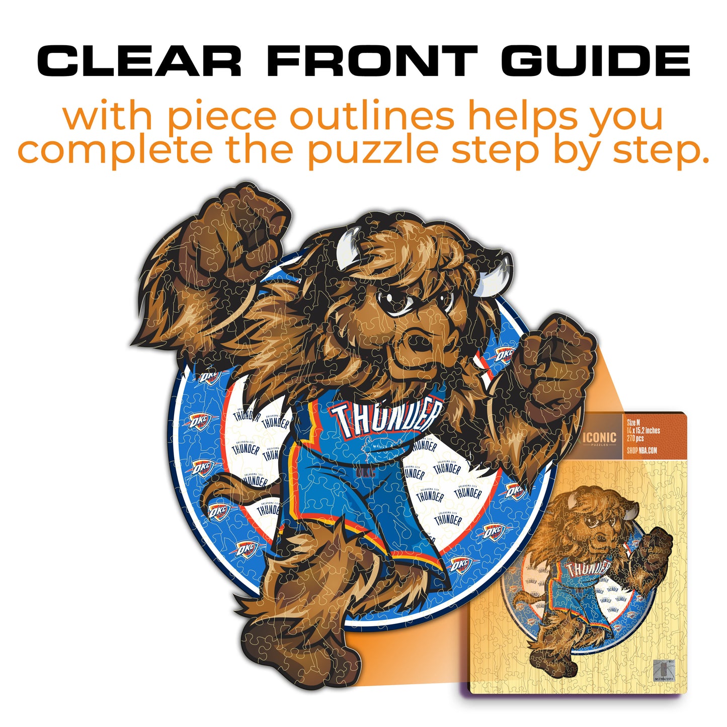 Oklahoma City Thunder™ Mascot - Wooden Puzzle