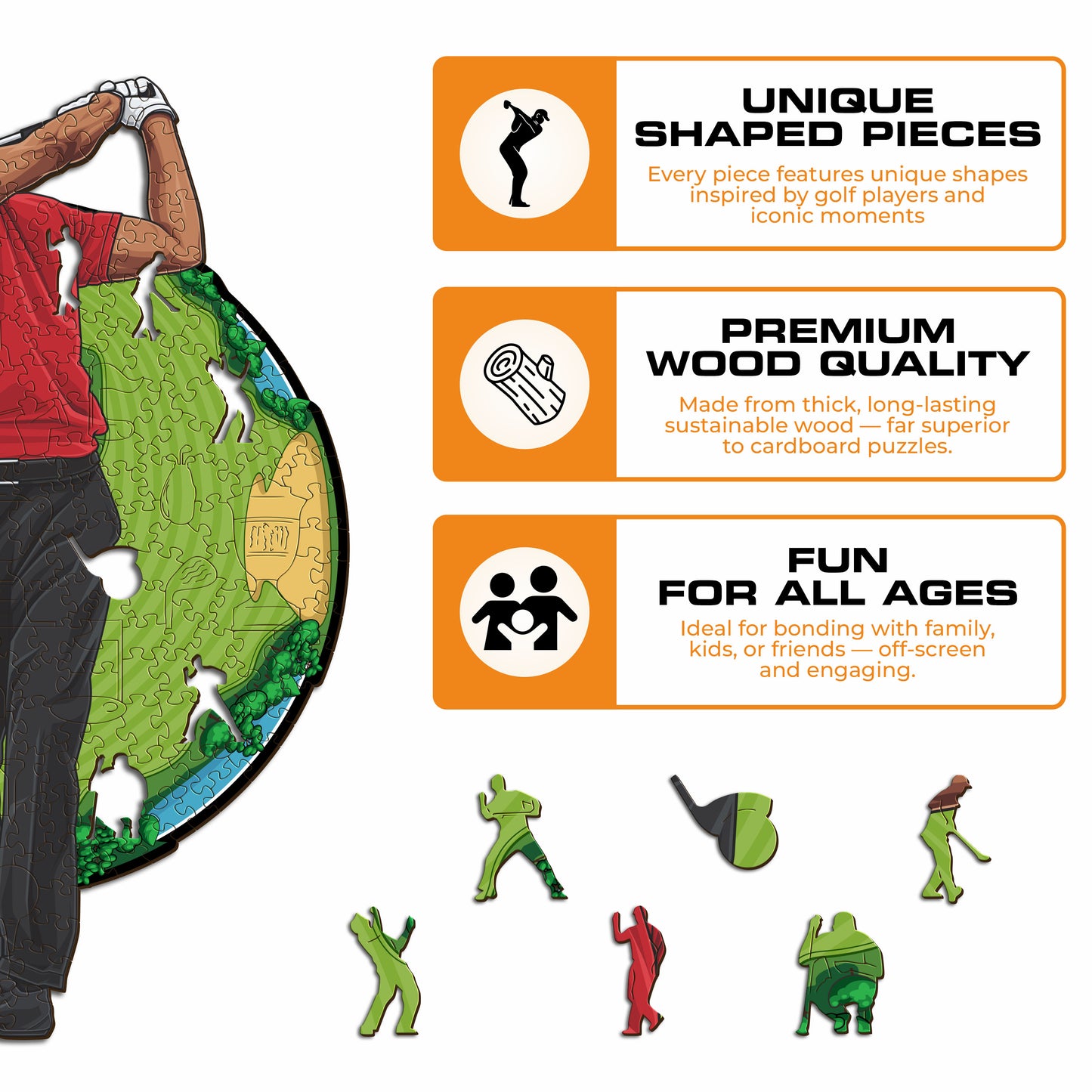 Tiger Woods - Wooden Puzzle