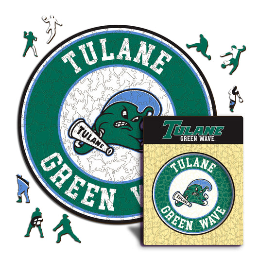 Tulane Green Wave Logo Wooden Puzzle