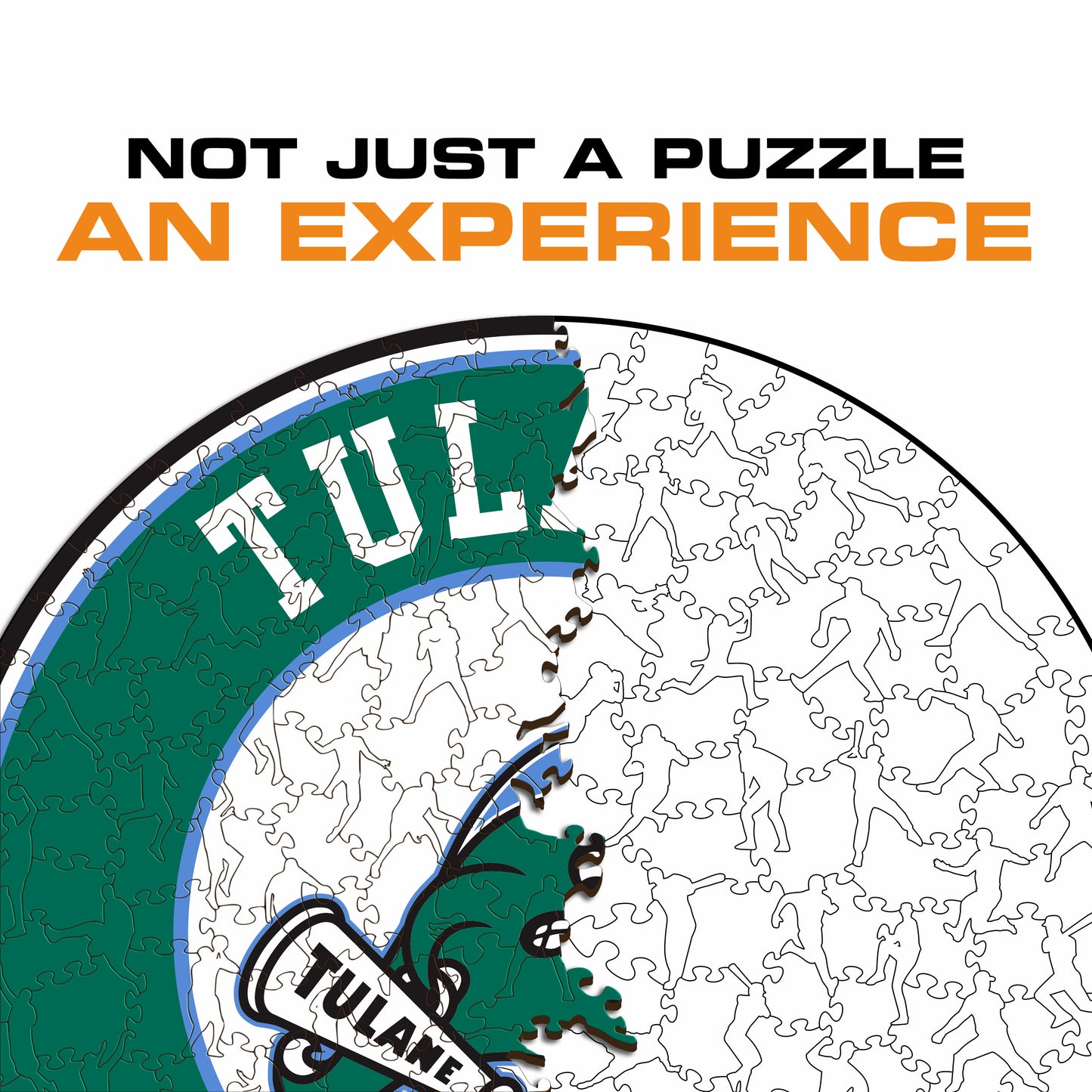 Tulane Green Wave Logo Wooden Puzzle