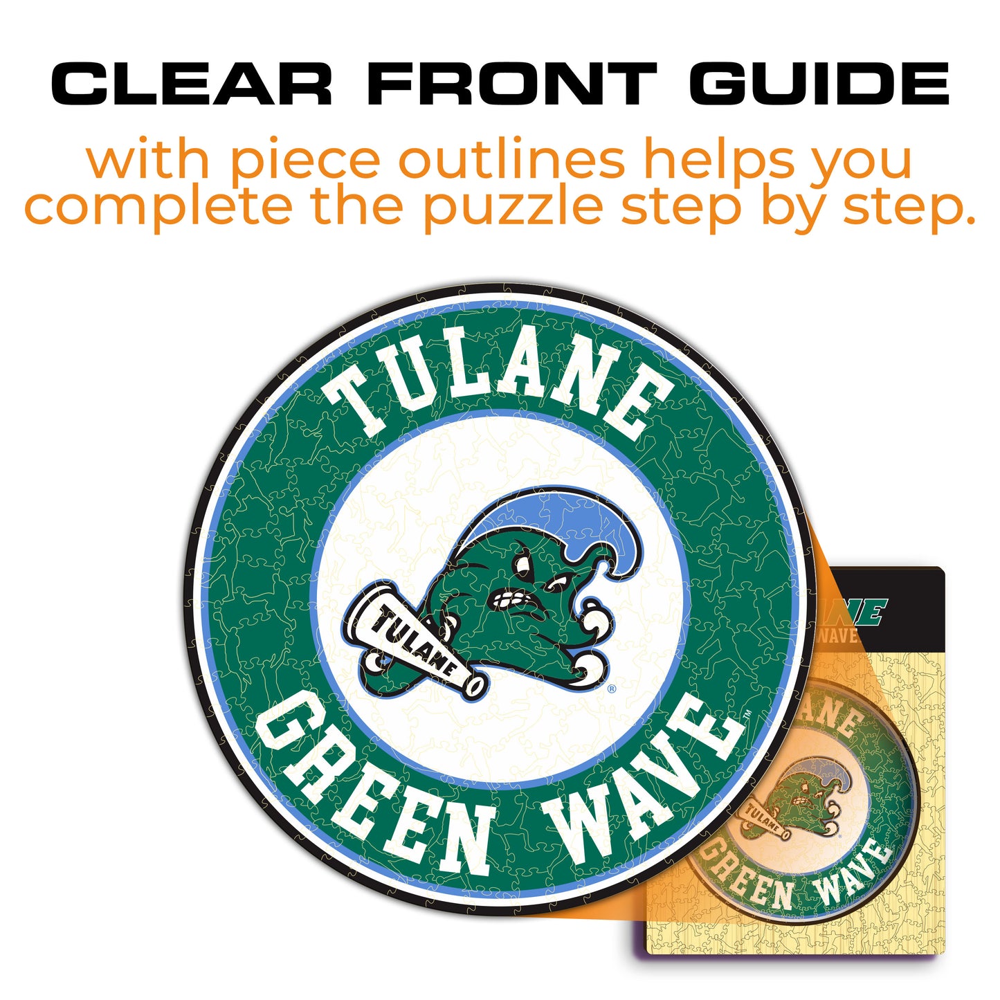 Tulane Green Wave Logo Wooden Puzzle