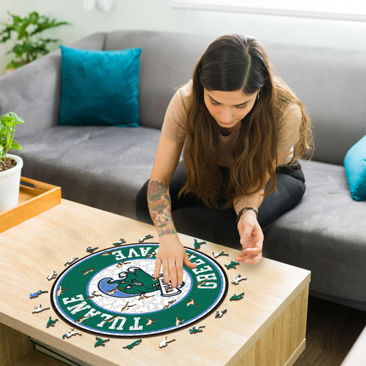 Tulane Green Wave Logo Wooden Puzzle