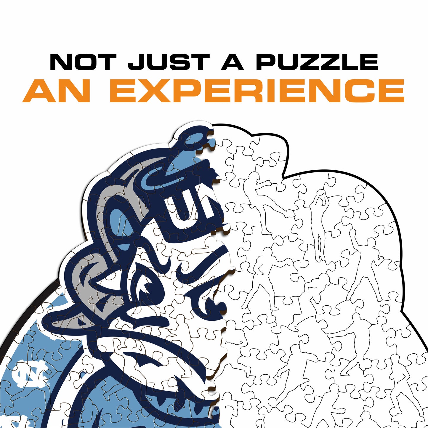 North Carolina Tar Heels Mascot Wooden Puzzle