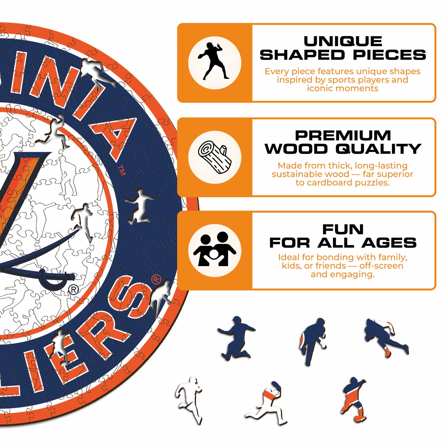 Virginia Cavaliers Logo Wooden Puzzle