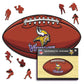 Minnesota Vikings™ Futebol Americano - Quebra-cabeça de Madeira 