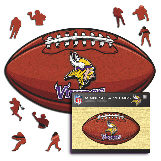Minnesota Vikings™ Futebol Americano - Quebra-cabeça de Madeira 