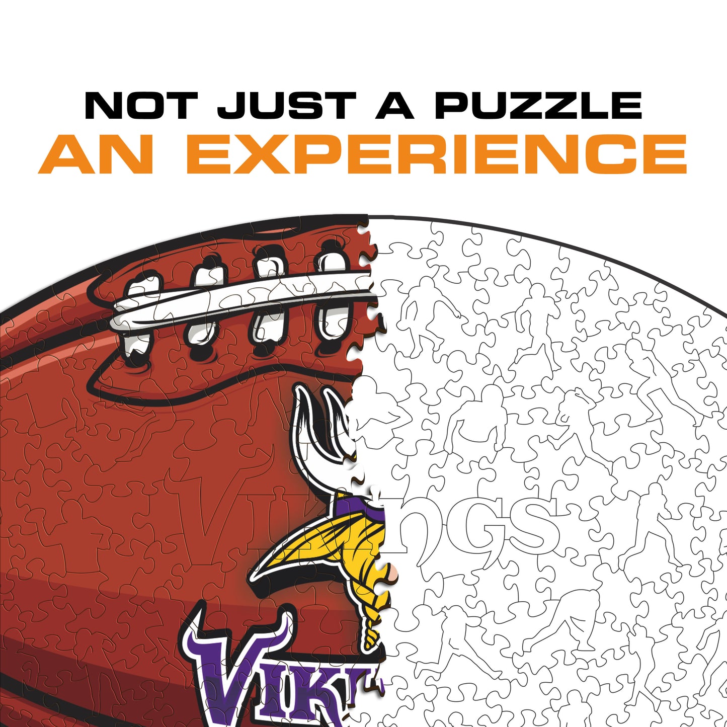 Minnesota Vikings™ Futebol Americano - Quebra-cabeça de Madeira 