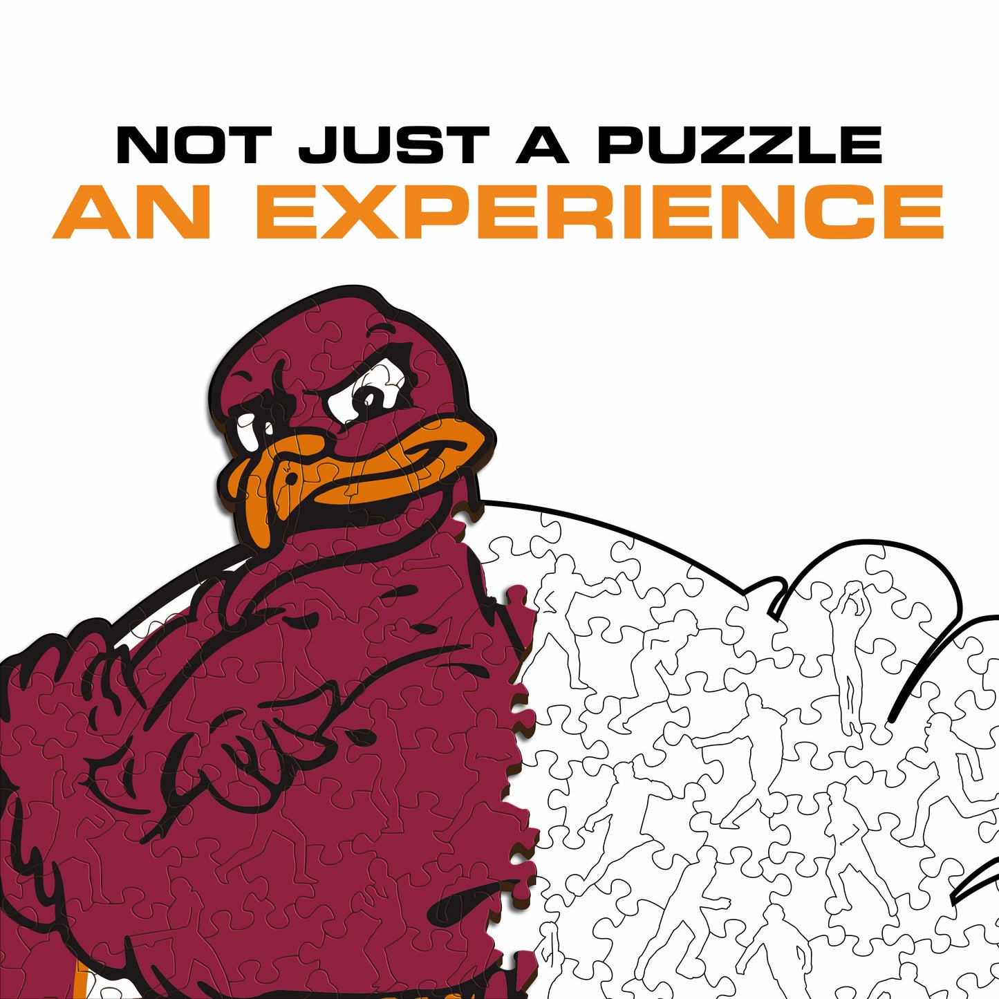 Virginia Tech Hokies Mascot Wooden Puzzle