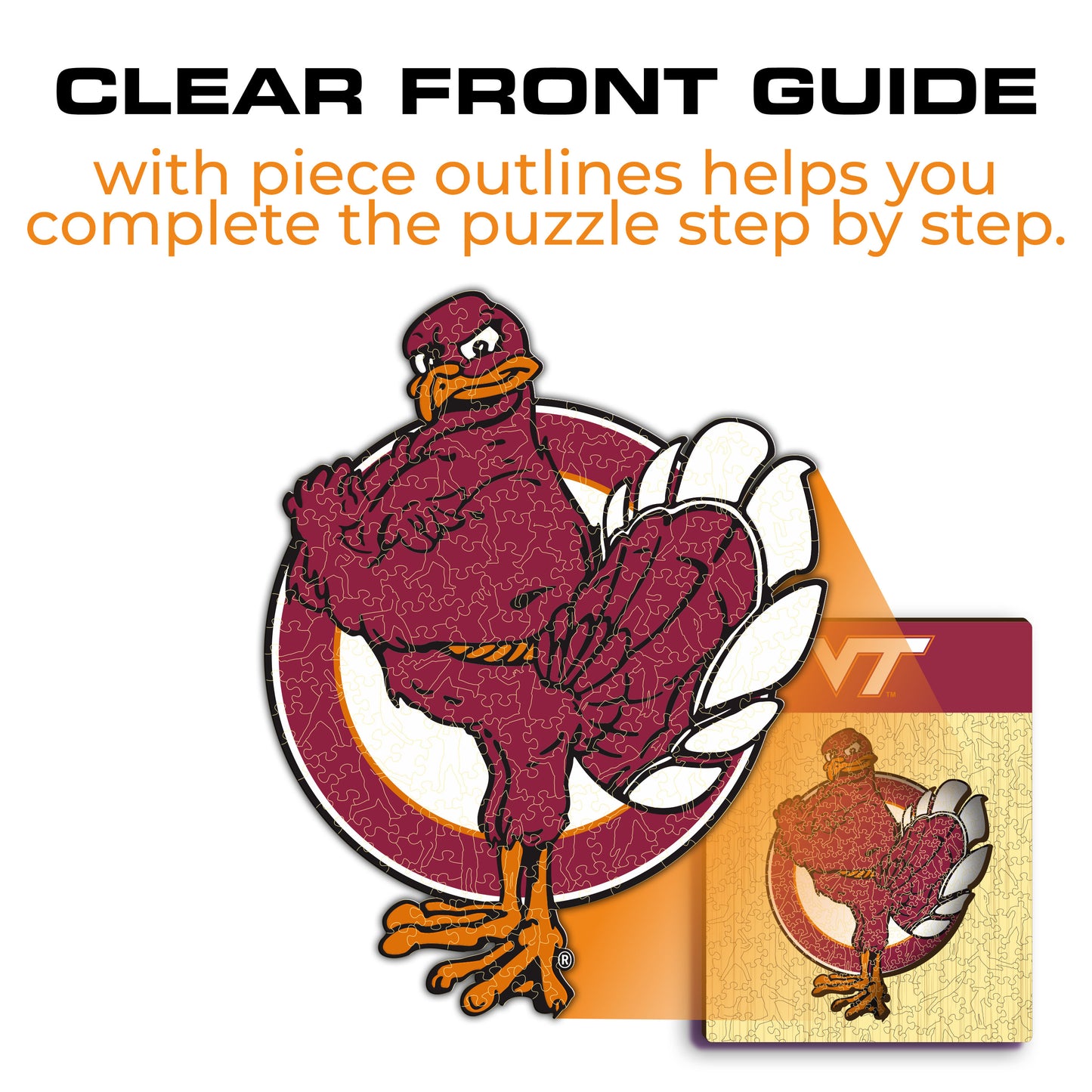 Virginia Tech Hokies Mascot Wooden Puzzle