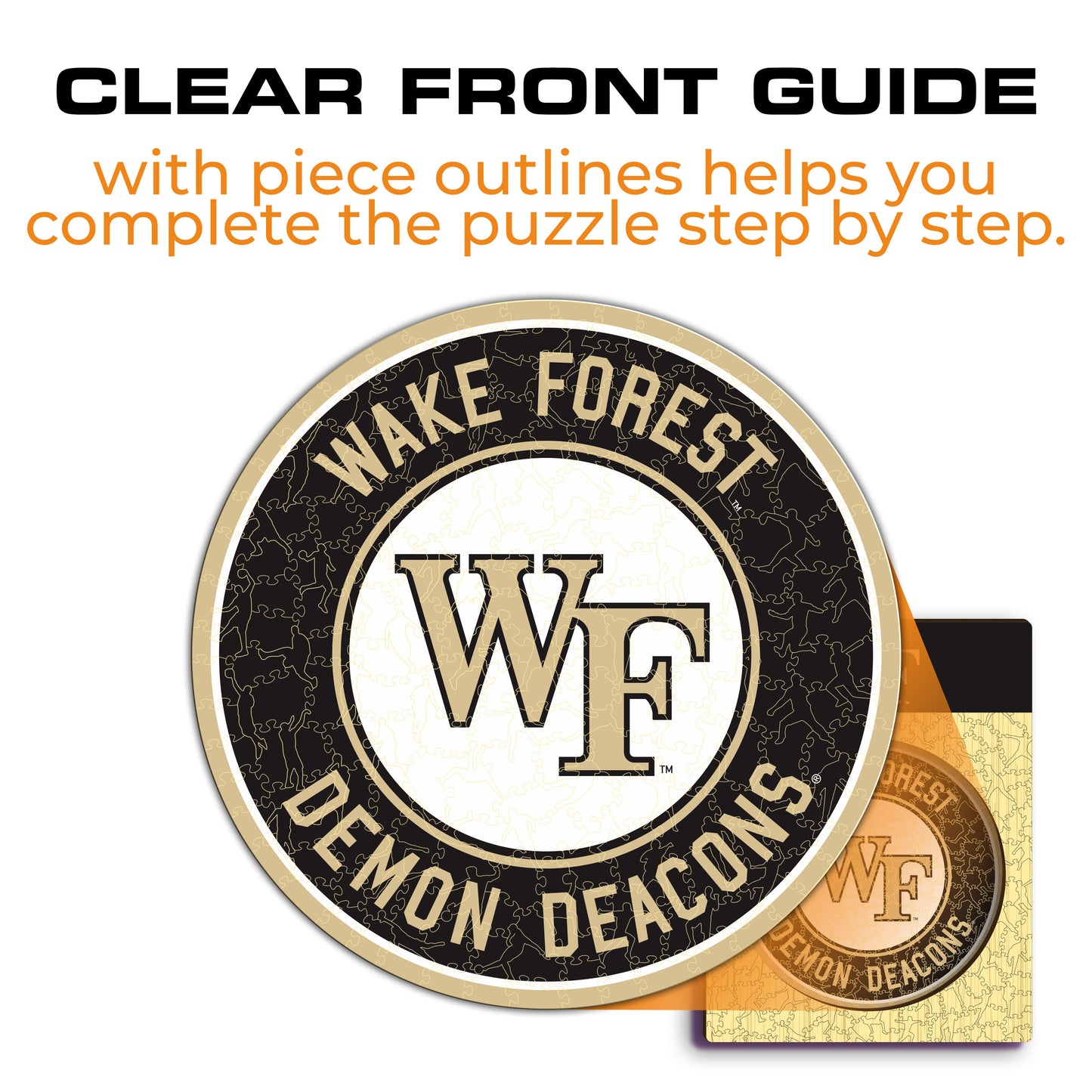 Wake Forest Demon Deacons Logo Wooden Puzzle