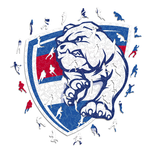 Western Bulldogs Logo - Wooden Puzzle
